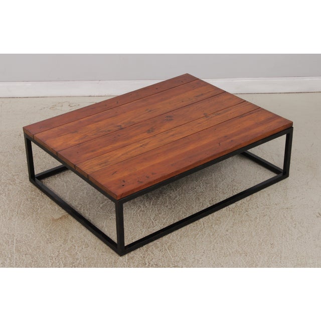 Ralph Lauren Ralph Lauren Industrial Wood Top Coffee Table For Sale - Image 4 of 16