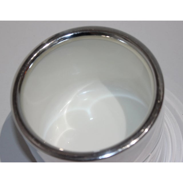 Art Deco Christofle Lidded Ice Bucket Silver Plate & Brass For Sale - Image 3 of 9