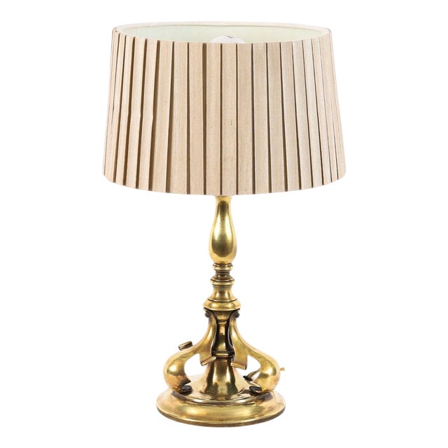 Antique French Art Nouveau Ormolu Table Lamp, Late 19th Century For Sale