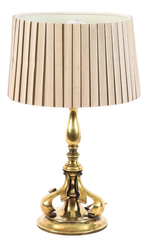 Antique French Art Nouveau Ormolu Table Lamp, Late 19th Century