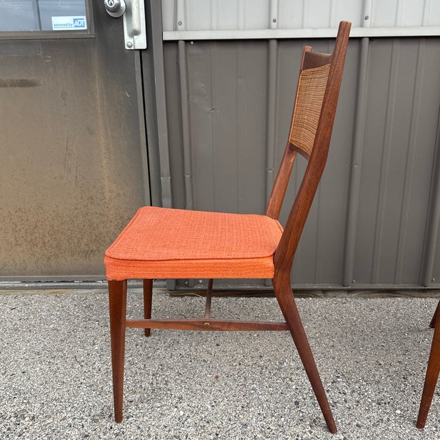 Paul McCobb for Calvin Cane Dining Chairs - Set of 3 Set of 3 Paul McCobb for Calvin Walnut Dining Chairs with Caned...