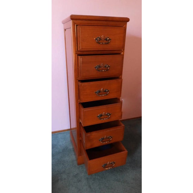 Vintage 1960s Lacquered Wood Lingerie Chest of Drawers George Yee Asian Hong Kong For Sale - Image 10 of 11