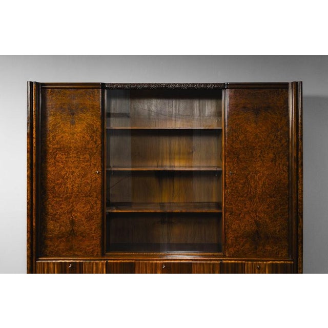 Wood Art Deco Display Bookcase For Sale - Image 7 of 18