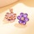 Nina Zhou Jewelry Nina Zhou 7.85ctw Amethyst Diamond Wildflower Earrings in 14k Rose Gold-Set of 2 For Sale - Image 4 of 6