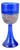 Cobalt Blue Art Glass Goblet with Decorative Band by Kjell Engmann for Kosta Boda, 1980s For Sale