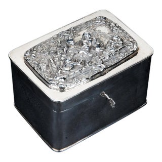 Late 19th Century Continental Silverplate Box For Sale