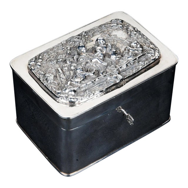 Late 19th Century Continental Silverplate Box For Sale
