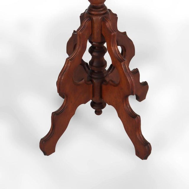 Wood Antique Victorian Walnut Drink Stand C1900 For Sale - Image 7 of 9