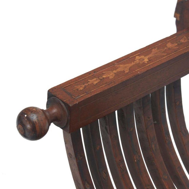 Late 18th Century A Pair of Renaissance-Style Savonarola Chairs For Sale - Image 9 of 10