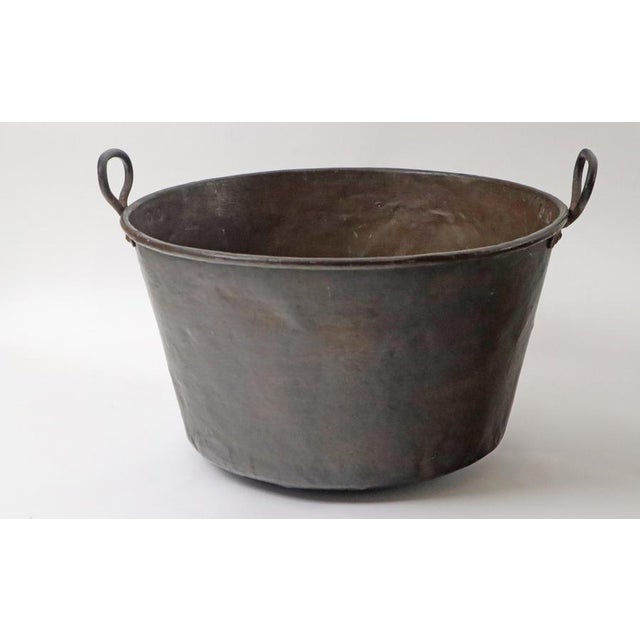 Metal Large Antique Brass Copper Pot, England, 19th Century For Sale - Image 7 of 10