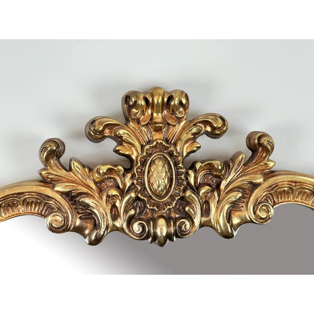 Vintage French Rococo Style Wood carved gilt Mirror.
