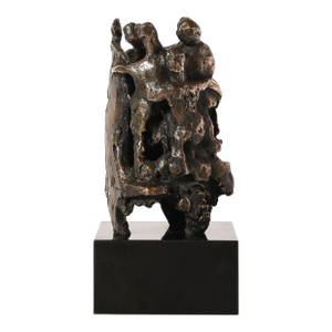 Mid-Century Original Bronze Sculpture, Figures in Hora Dance Signed Chaim Gross