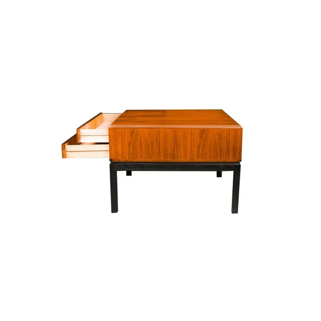 1900 - 1909 1900s Walnut Campaign Style Side Table For Sale - Image 5 of 11
