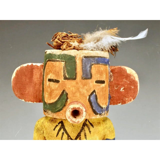 Figurative Painted Wood Kachina Style Figure (#1) For Sale - Image 3 of 10