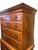 18th C. Queen Ann high boy - four graduated draws over 2 with carved fan design. 39" x 20" x 71"