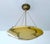 Modern Large Art Deco Pendant Light in Marble Glass, 1930s For Sale - Image 3 of 18