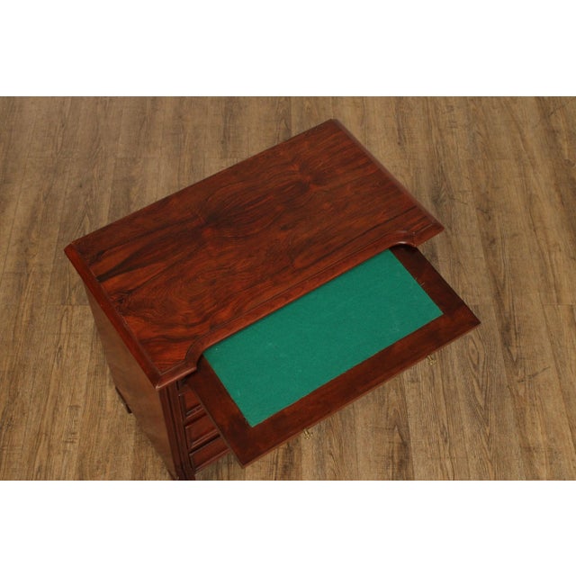 19th Century Antique English Mahogany & Rosewood Bachelor's Chest For Sale - Image 5 of 12