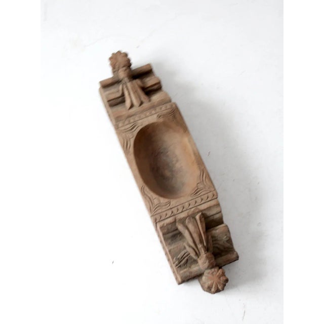 Brown Antique Carved Wooden Centerpiece For Sale - Image 8 of 12