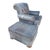 A Stunning Bluish-Grey Distressed Lake Hickory Collection Leather Chair & Ottoman. For Sale - Image 9 of 9