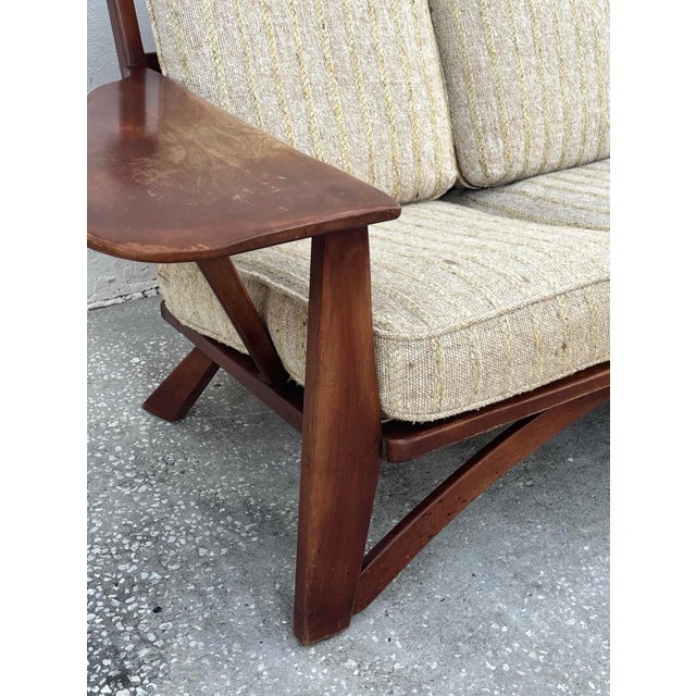 1930s Rare Transitional Modern Colonial Creations Paddle Arm Sofa by Herman DeVries for Cushman of Vermont For Sale - Image 10 of 11