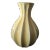 1980s Canary Yellow Ribbed Accent Vase For Sale