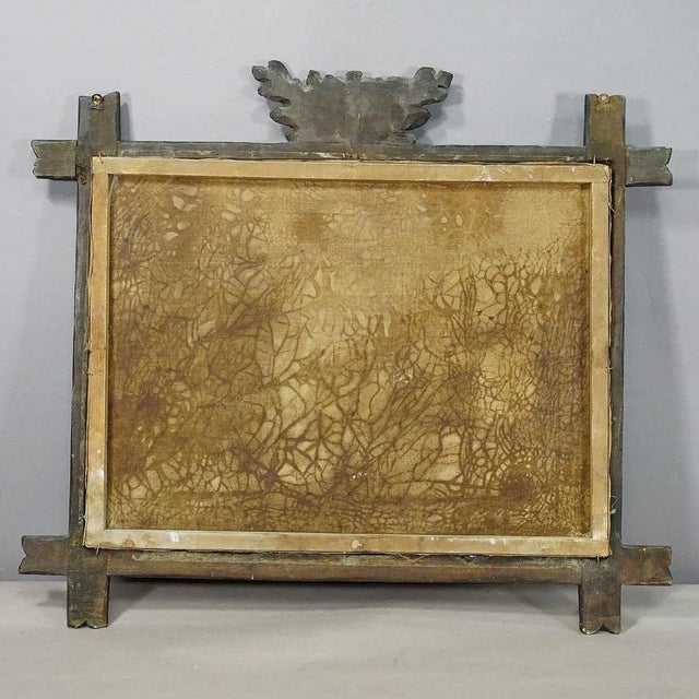 Black Folksy Scene with Cattles, Goats and Farmer's Wives, 1900s, Oil Painting For Sale - Image 8 of 9