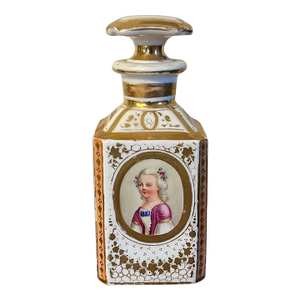 Antique 19th Century Old Paris Porcelain Perfume Scent Bottle