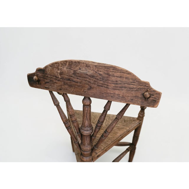Antique Dutch Corner Chair in Oak, 1800s For Sale - Image 4 of 9