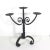 Stunning, large, very heavy, scrolled and twisted black wrought iron mid century modern brutalist pillar candleholder....