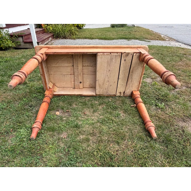 Amber Antique Scrubbed Pine Drop-Leaf Table For Sale - Image 8 of 12