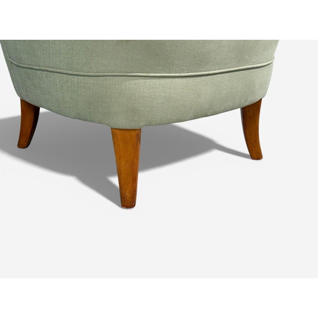 Swedish Modern, Lounge Chair, Floral Fabric, Beech, Sweden, 1950s For Sale In New York - Image 6 of 10