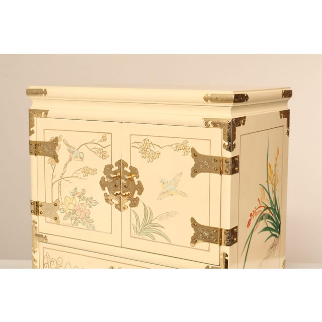 Painted Chinoiserie Style Jewelry Chest For Sale - Image 13 of 18
