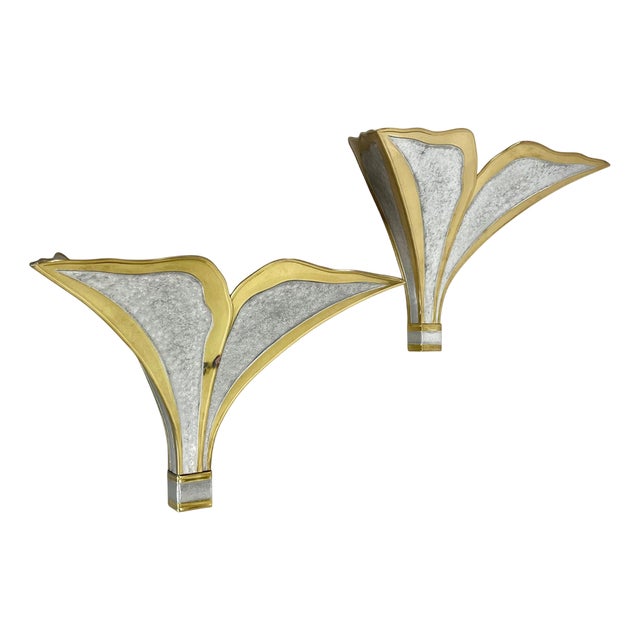 Bi-Color Wall Lights attributed to Henri Fernandez for Honoré, France, 1970s, Set of 2 For Sale