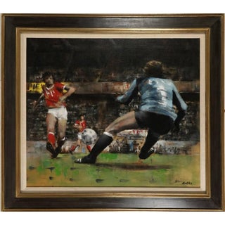 John Dobbs, Shot on Goal, Sporting Scene, 1981 For Sale