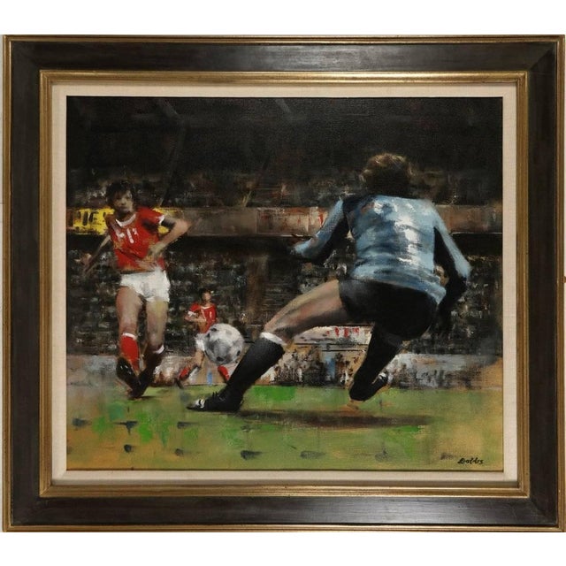 John Dobbs, Shot on Goal, Sporting Scene, 1981 For Sale
