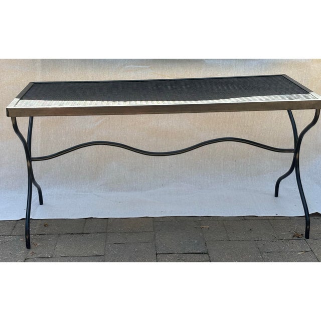 Russell Woodard 1960s Mid-Century Modern Sculptura Black Iron Coffee Table by Woodard, Attributed For Sale - Image 4 of 8