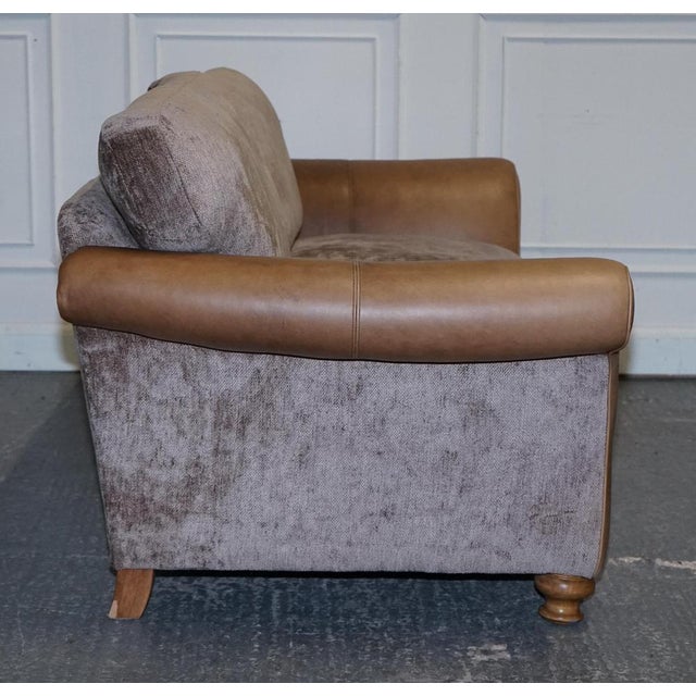 Vintage Three-Seater Leather and Fabric Sofa by Alexander & James Blake For Sale - Image 12 of 18