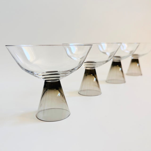 Rosenthal Mid Century Rosenthal Fortuna Champagne Coupes by Elsa Fischer-Treyden - Set of 4 For Sale - Image 4 of 10