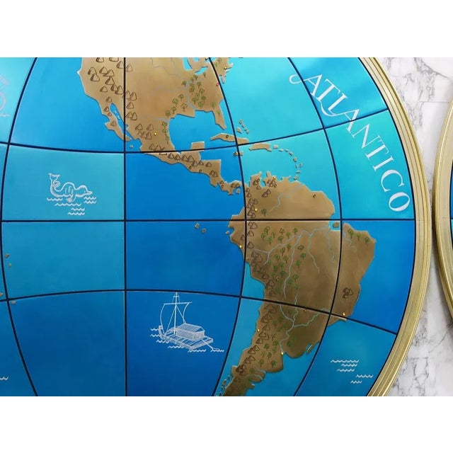 1950s Large Mid-Century Austrian World Map Wall Globe, 1950s For Sale - Image 5 of 11