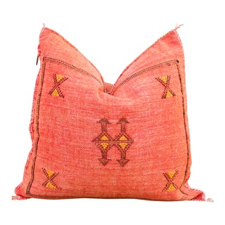 Salamander Moroccan Silk Rug Pillow For Sale