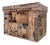 Japanese Tea Chest with Newspaper Paper and Advertisements, 1960s For Sale