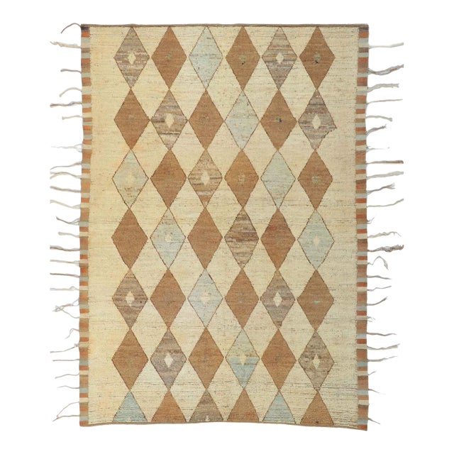 Cozy Earth-Tone Moroccan Rug - 6'01 X 8'06 For Sale