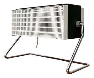 Mid-Century Modern German Minimalist Perforated Metal Table Lamp from Bur Bünte & Remmler, 1960s