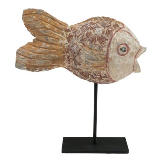 Early 20th Century Chinese Polychrome Lucky Fish For Sale