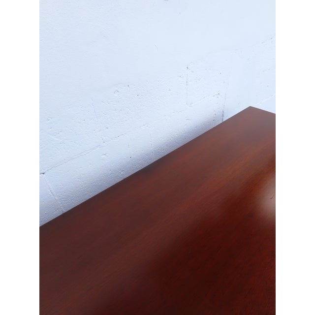 Flame Mahogany Long Credenza Sideboard Media Console Bathroom Vanity 6903 For Sale - Image 11 of 15