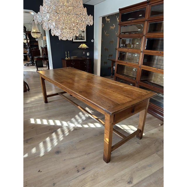 Vintage French Cherrywood Farmhouse Table For Sale - Image 13 of 17