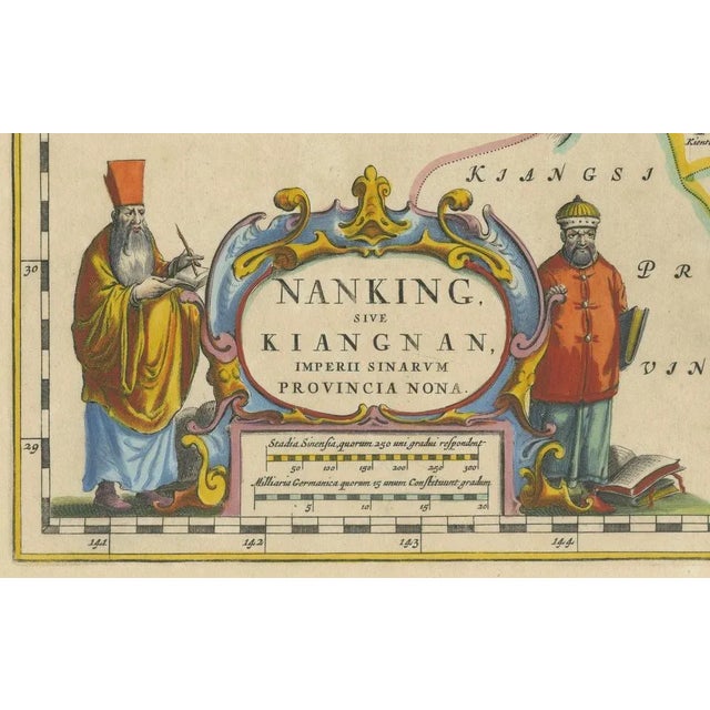 17th Century Antique Map of Nanjing Province by Blaeu, 1655 For Sale - Image 5 of 7