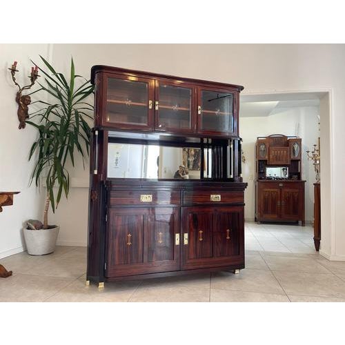 Dimensions: Height x Width x Depth 190 x 155 x 64 For sale is a magnificent two-piece, masterfully restored and hand-...