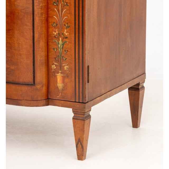 Edwardian Paint-Decorated Satinwood Commode For Sale In New York - Image 6 of 9