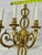 1990s Louis XVI Style 3-Light Gilt Brass Wall Sconce - Ribbon and Tassel For Sale - Image 4 of 4